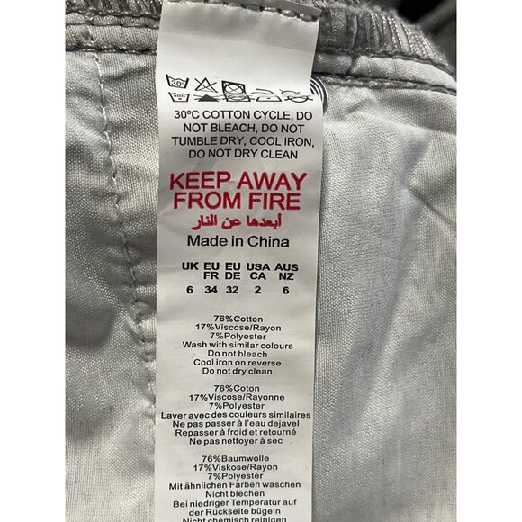 PrettyLittleThing Womens Grey Wash Ruched Straight Leg Jeans Size US 2 UK 6 - Picture 9 of 9